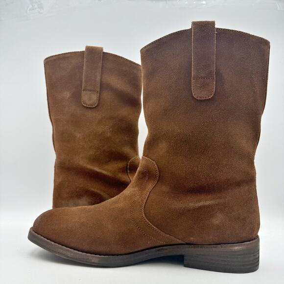 Free People Womens Easton Equestrian Ankle Boots US 9.5 EU 40.5 Brown Suede NIB - Picture 8 of 13